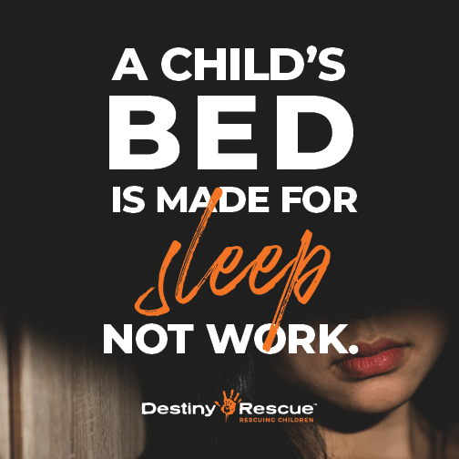a child's bed is made for sleep not work