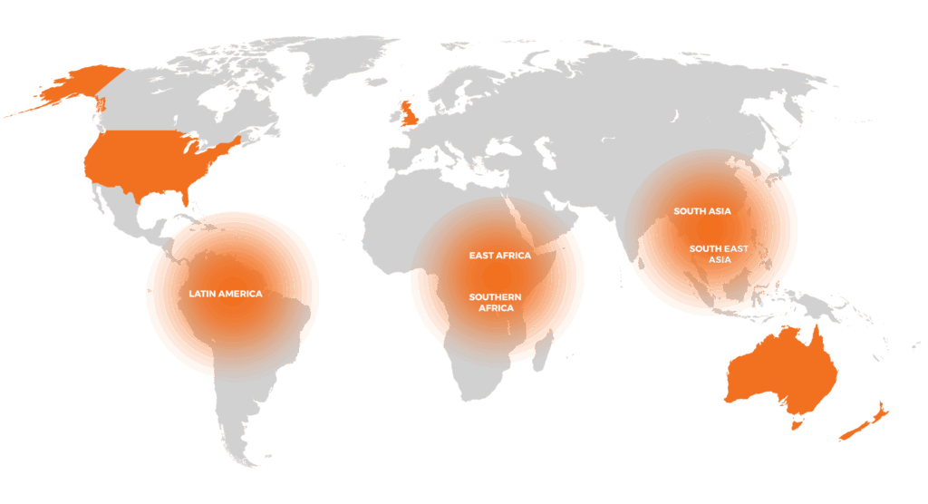 Destiny Rescue Map - Regions where we work